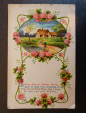 VINTAGE BIRTHDAY POSTCARD 1923