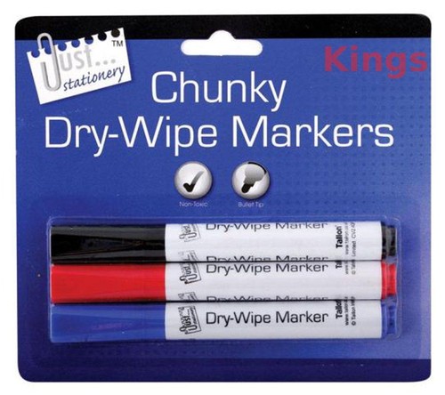 White board chunky dry wipe - white,