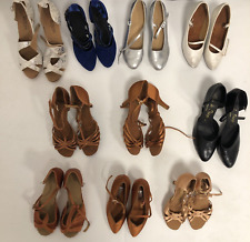Job Lot Ladies Ballroom Dance Shoes x10 Pairs, Hardly Worn, Mixed Sizes SB897