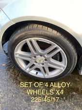 2009 MERCEDES C-CLASS C200 CDI SPORT - SET OF 4 ALLOY WHEELS + TYRE 225/45/17