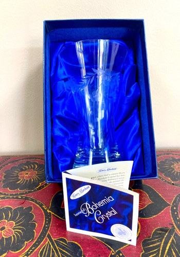Bohemia crystal flower vase - crystal,
