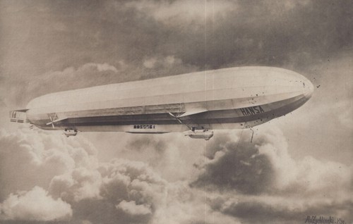 Postcard zeppelin hansa - postcard, lz