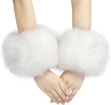 Women faux fur wrist cuffs - women's,