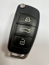 GENUINE AUDI 3 BUTTON REMOTE FLIP KEY FOB A6 Q7 ETC TESTED 4F0837220R