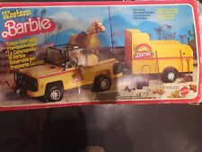 Mattel Barbie Western 4-wheel Drive Horse Trailer Vehicle  1976 Box Only .