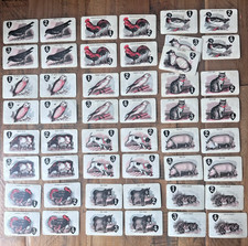 Animal Grab playing Cards  - De La Rue 1900s antique card game Vintage Snap Kays