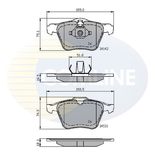 Brake pads set - for, volvo