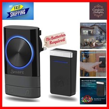 Self-Powered Wireless Doorbell with 58 Ringtones & 110dB Volume,  Waterproof