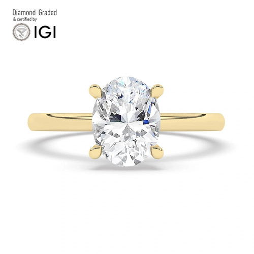 Oval diamond engagement - diamond, ring