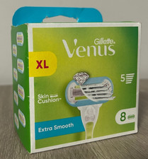 GILLETTE VENUS EXTRA SMOOTH SKIN CUSHION WOMENS RAZOR BLADES 8 PACK XL