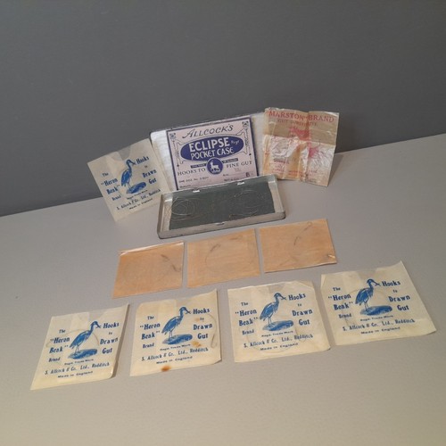 Vintage fishing hooks drawn - vintage,