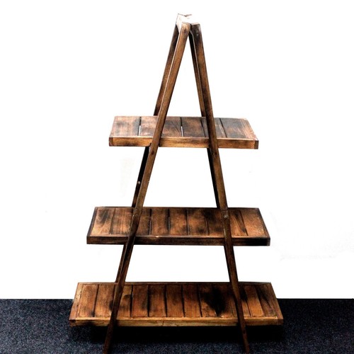 Folding wooden frame shelf - folding,