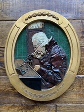 Watchmaker C Girarolet Vintage Swiss French Plaster of Paris Picture Painting 3D