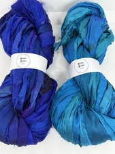 Sari Silk Ribbon, 2 X 10m, Fibre Art Ribbon, Knitting, fibre arts.