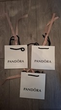 3 Pandora White Gift Bags