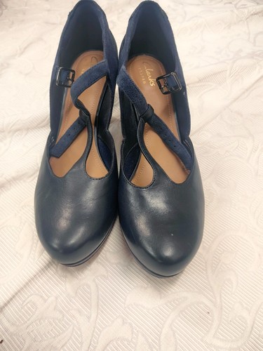 Womens clarks navy - clarks, leather