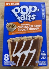 NEW KELLOGG’S FROSTED CHOCOLATE CHIP COOKIE DOUGH POP TARTS 8 TOASTER PASTRIES