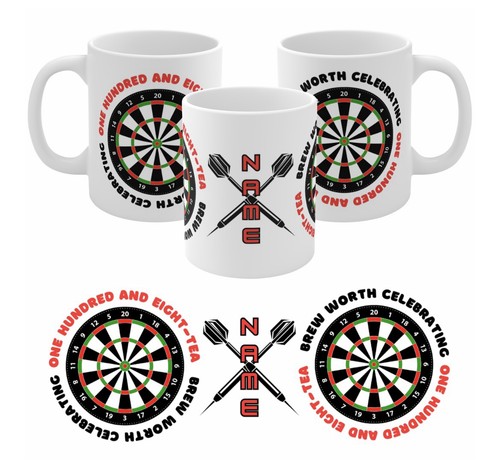 Personalised darts mug 180 - personalised,