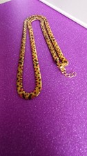 Leopard Print Designer Inspired  Necklace.  Stainless Steel