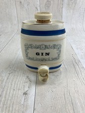 Vintage Royal Victoria Wade Blue Gin Barrel Dispenser