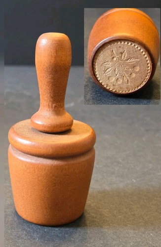 Antique vtg wooden butter - vtg,