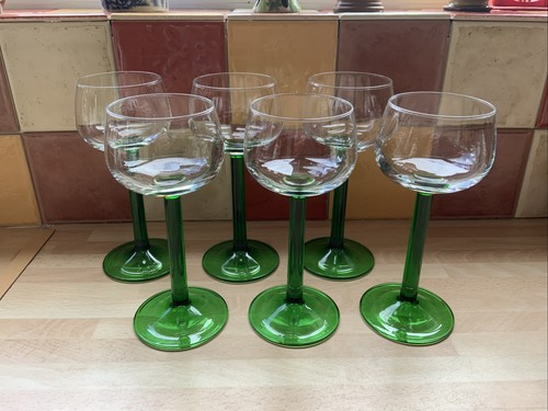 Vintage luminarc green stem - 6x,