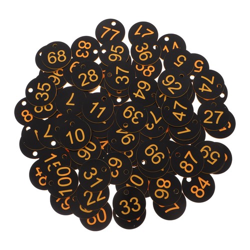 100 pcs plastic - plastic, numbered