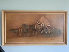 The Hay Wagon by Colin Paynton -1970`s Retro Print