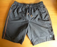Mens Size Medium Black & Orange Polyester Shorts from F&F at Tesco