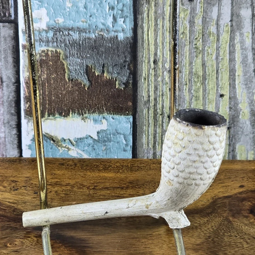 Rare antique 1880s clay pipe - antique,