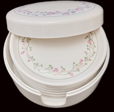 Cloverleaf 'Eternal Beau'  round melamine  coasters x 6 in Holder