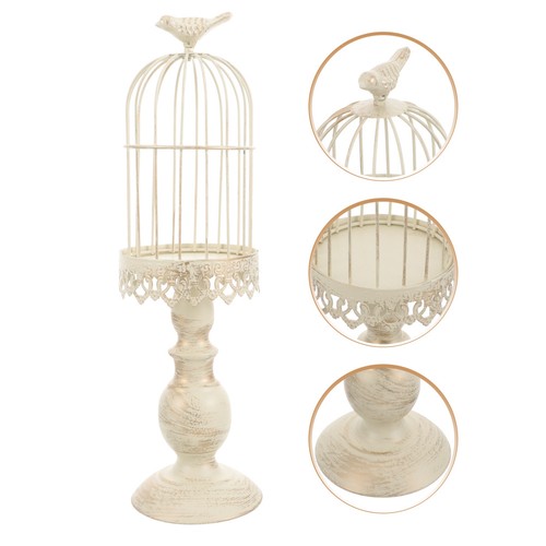 Retro bird cage candle - bird,