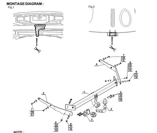 Swan neck tow - neck, ford
