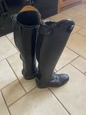 Long Black Leather Riding boots - Tredstep - Size 5