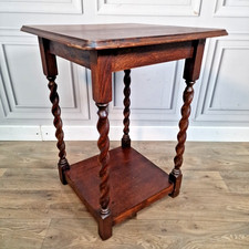 Antique oak hall table - hall,