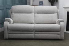 PARKER KNOLL BOSTON ELECTRIC L2 SEATER SOFA, STANLEY NATURAL FABRIC RRP £2339.