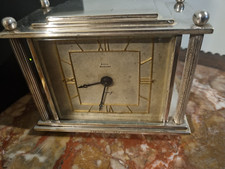 Art deco silver plated mantle clock by BULL BRADFORD ,  DUVALL