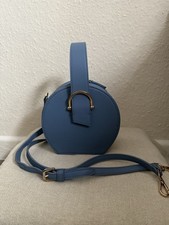 Topshop Blue  Hat Box Bag / Shoulder Bag / Crossbody Bag