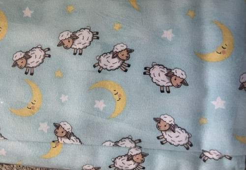 Sheep and moon flannel - sheep,
