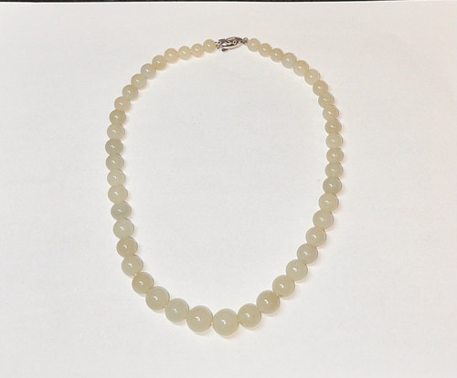Round beaded natural jade - beaded,