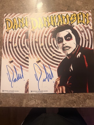 Wwe danhausen signed poster - danhausen,