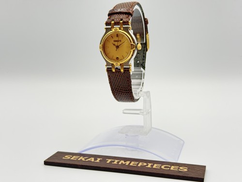 Gucci 9000l gold dial - gucci, quartz