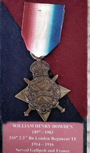 Ww1 medal star 3rd - 3rd, regt
