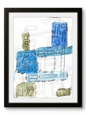 Original Bright Green Abstract