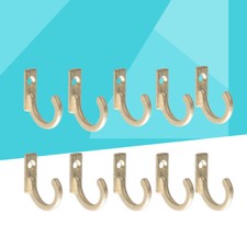 10 PCS Mini Coat Hanger Hook Brass Hooks Antique Zinc Alloy Small Office d