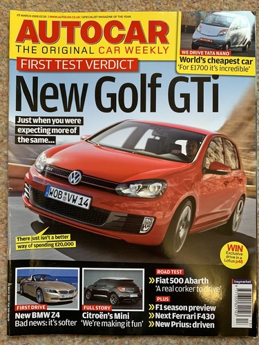 Autocar 25th march 2009 - march, fiat