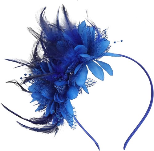 Royal blue fascinator - blue, women