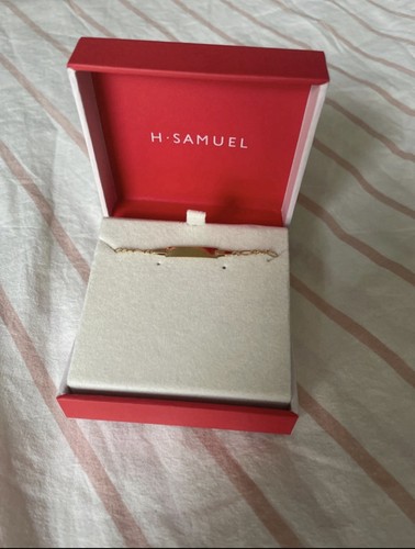 9ct yellow gold figaro - 6",