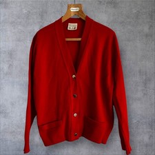 vintage Murray Brothers red Scottish Pure wool cardigan Red Size 14