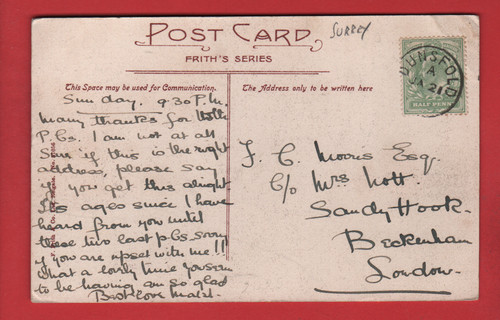 Dunsfold surrey postmark old - dunsfold,